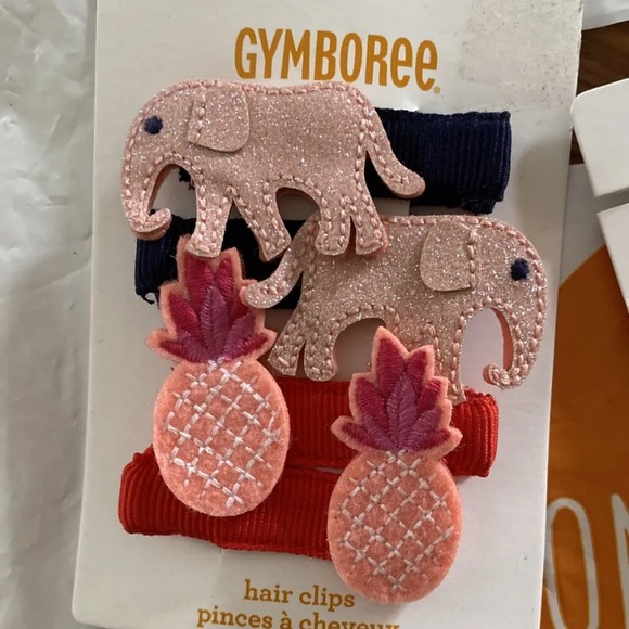 GYMBOREE- Hair Clips, Tassel Necklace, Bracelet, Earrings Elephant Theme Lot NWT - Picture 4 of 5